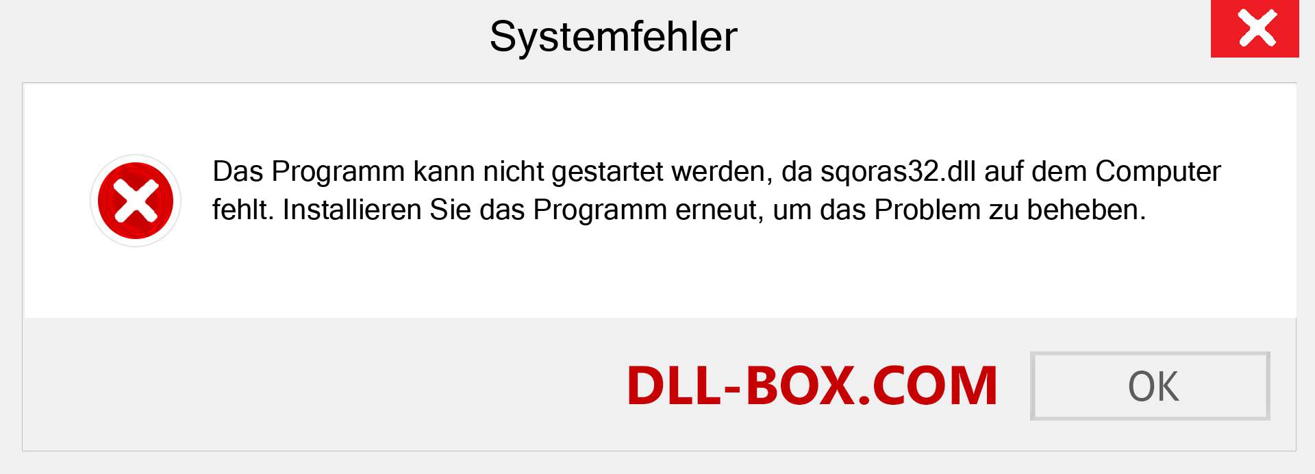 sqoras32.dll-Datei fehlt?. Download für Windows 7, 8, 10 - Fix sqoras32 dll Missing Error unter Windows, Fotos, Bildern