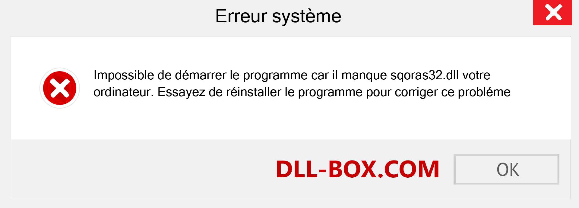 Le fichier sqoras32.dll est manquant ?. Télécharger pour Windows 7, 8, 10 - Correction de l'erreur manquante sqoras32 dll sur Windows, photos, images