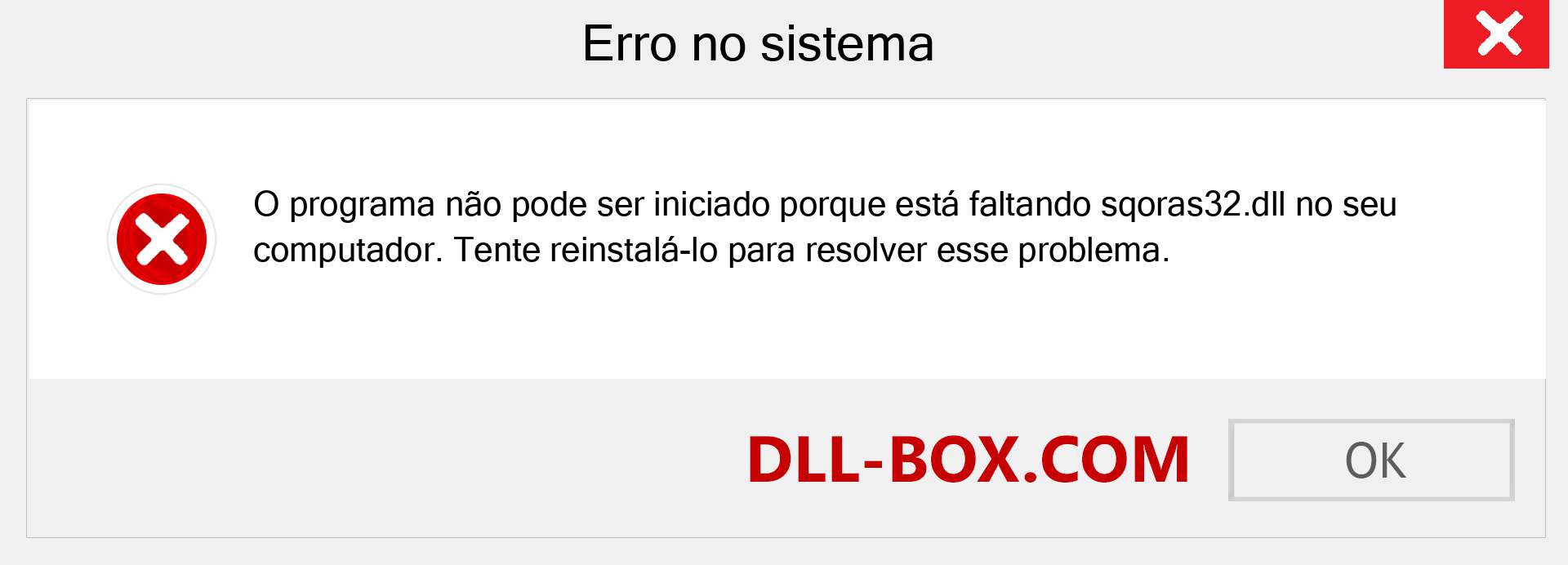 Arquivo sqoras32.dll ausente ?. Download para Windows 7, 8, 10 - Correção de erro ausente sqoras32 dll no Windows, fotos, imagens